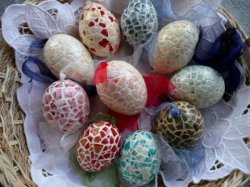 Необычный декор яйца на Пасху