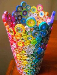 Как сделать красивую вазу из бумаги 